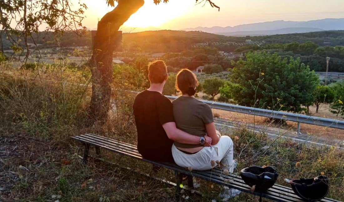 Sonnenuntergang auf der Pferderoute