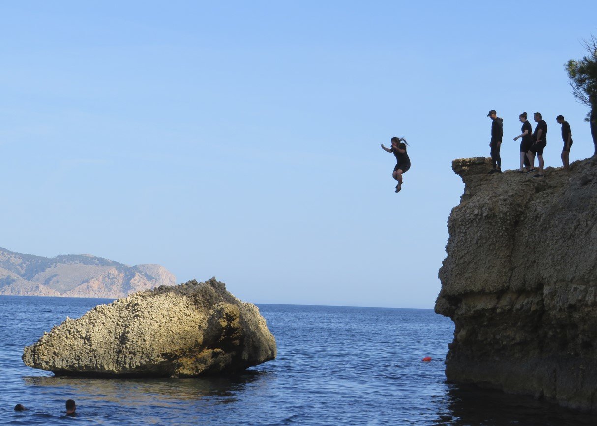 from the cliff to the sea