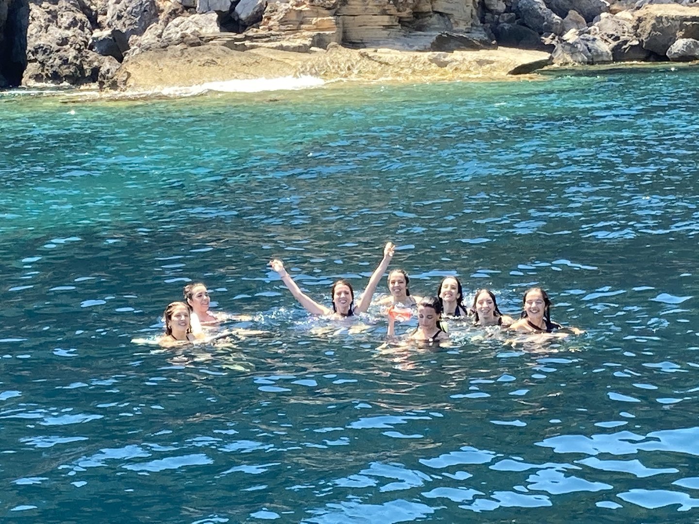 parada para nadar en la excursion