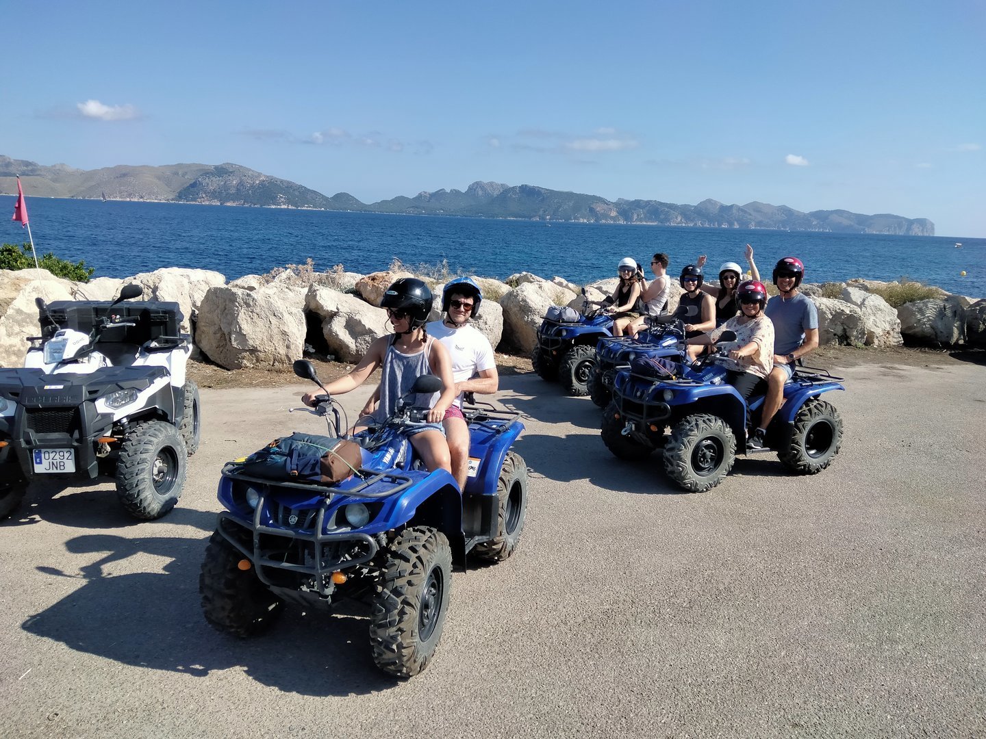 parada con vistas al mar