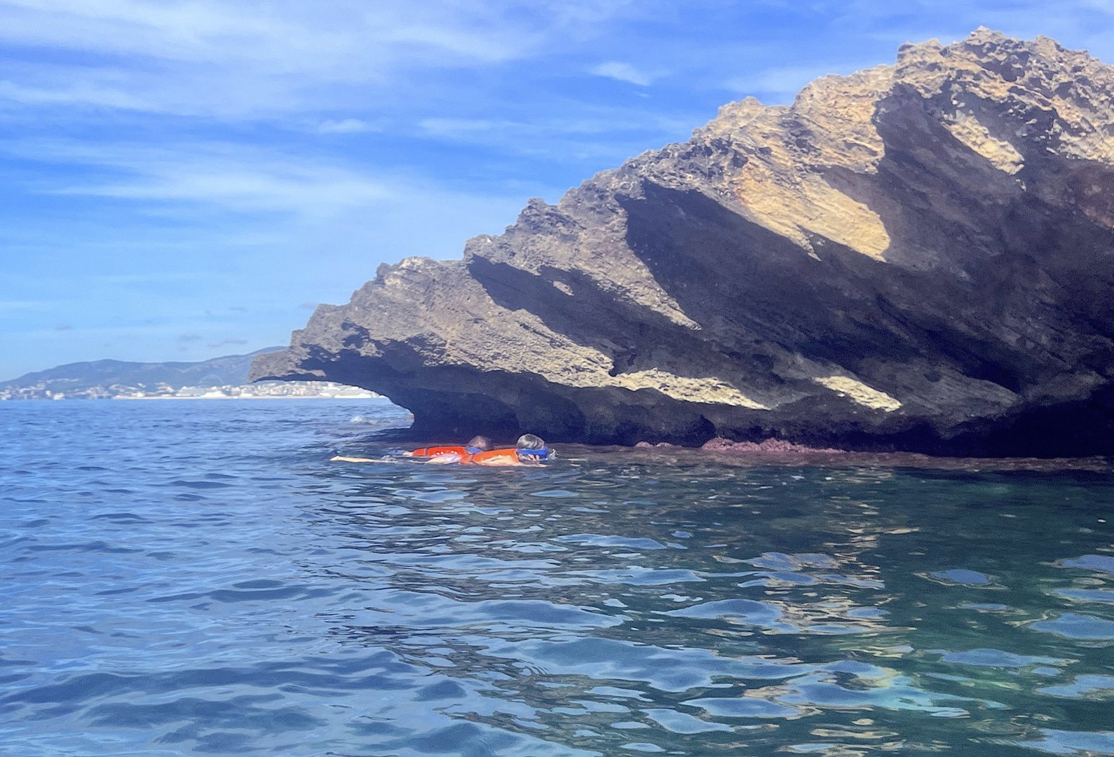 islote de na galera al que llegamos en kayak