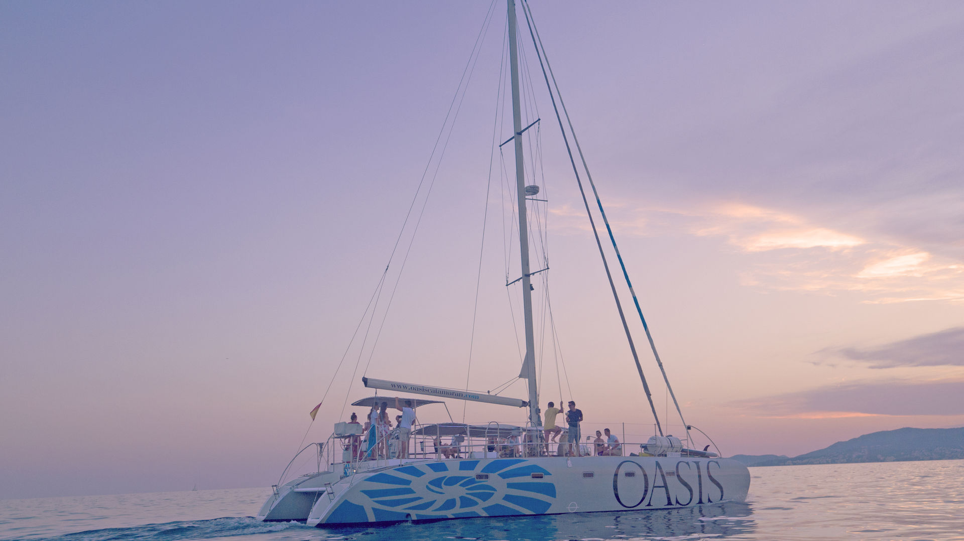 excursion catamaran puesta de sol