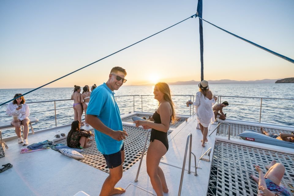 enjoy time on the catamaran