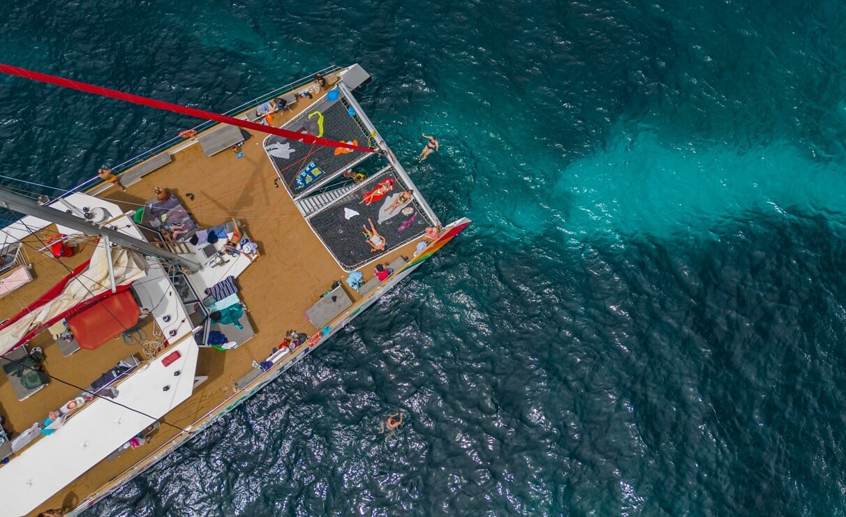 comfort of the catamaran