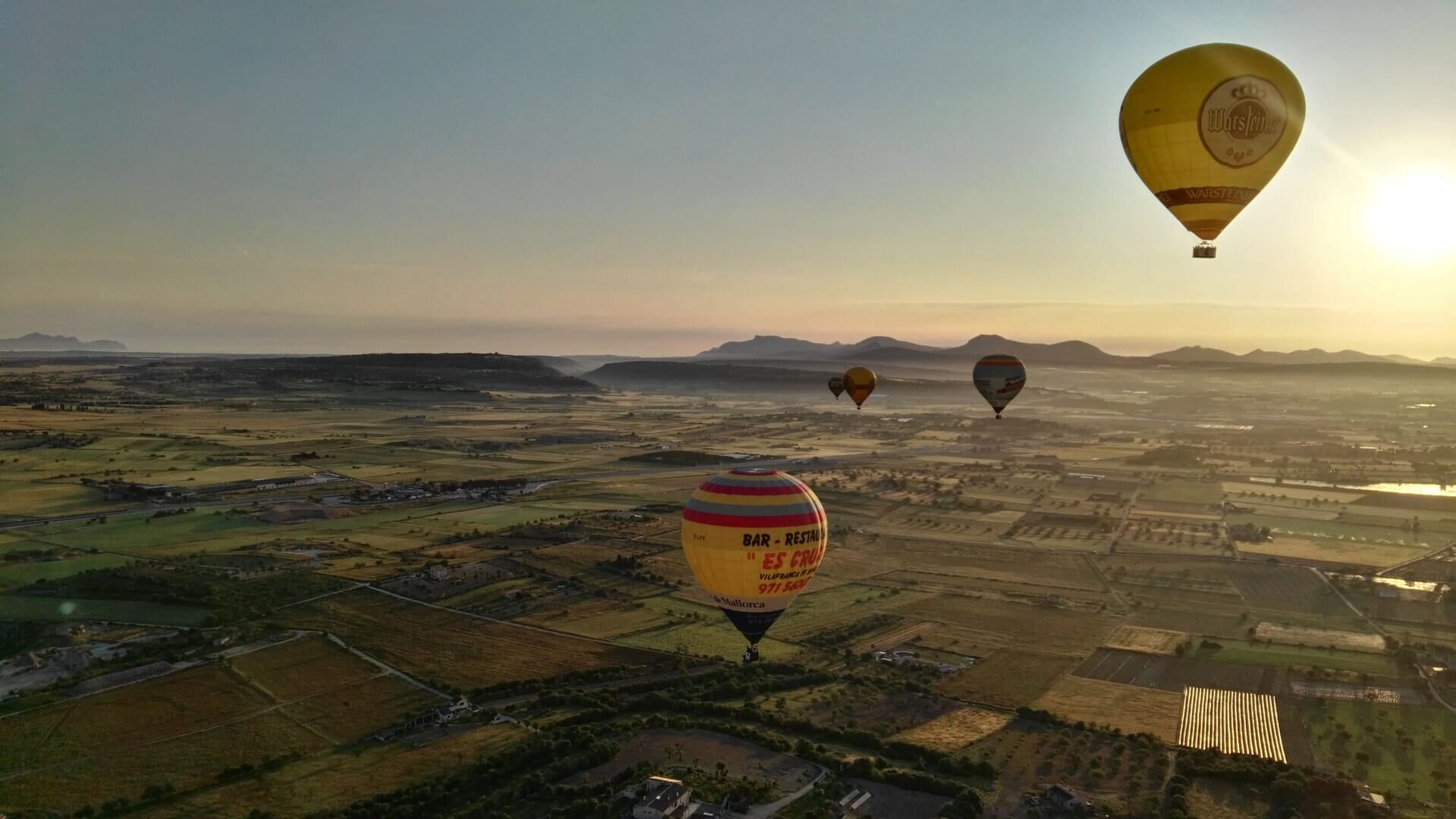 sunrise hot air balloon