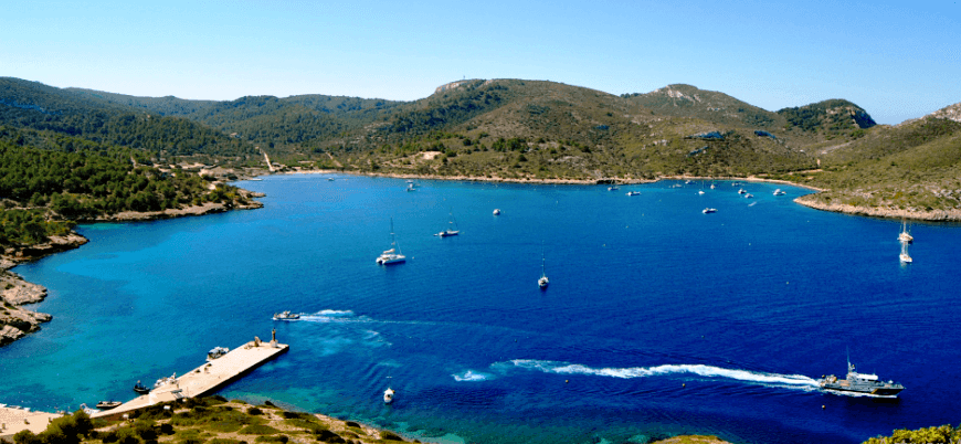 view of cabrera port from the castle