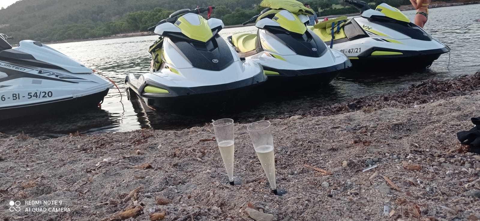 jet skis on the beach