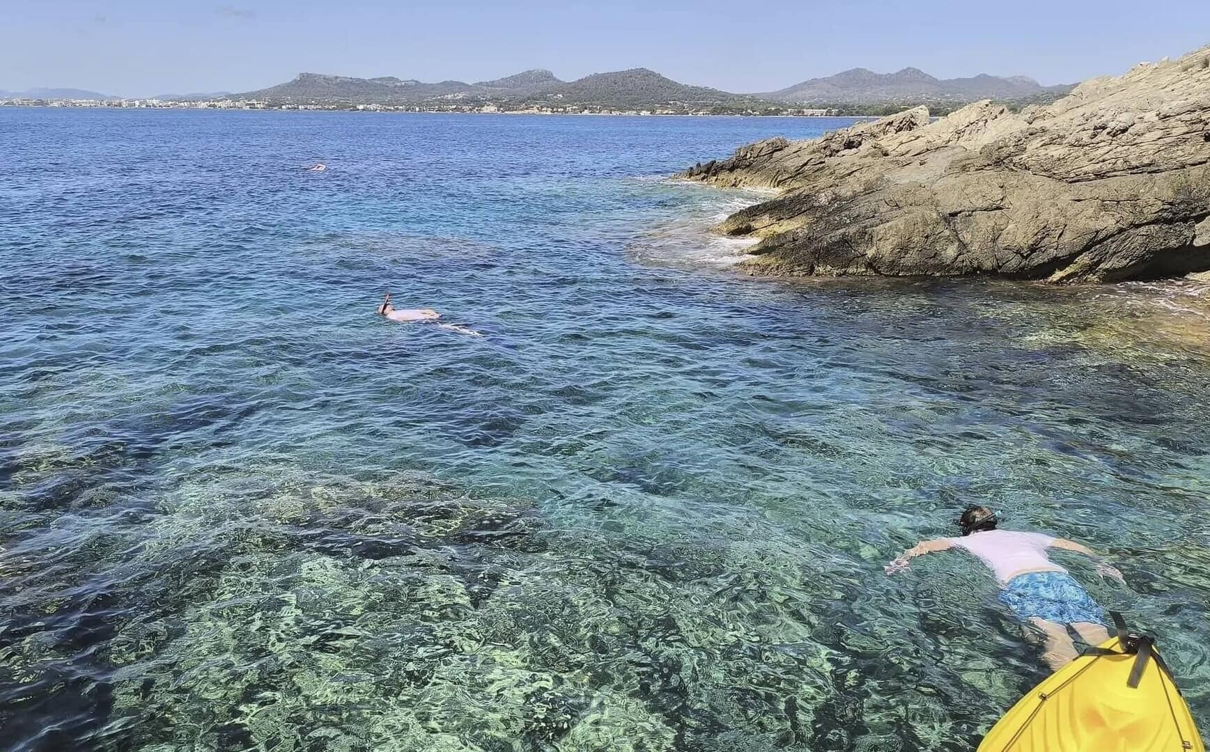 sailing in a transparent kayak