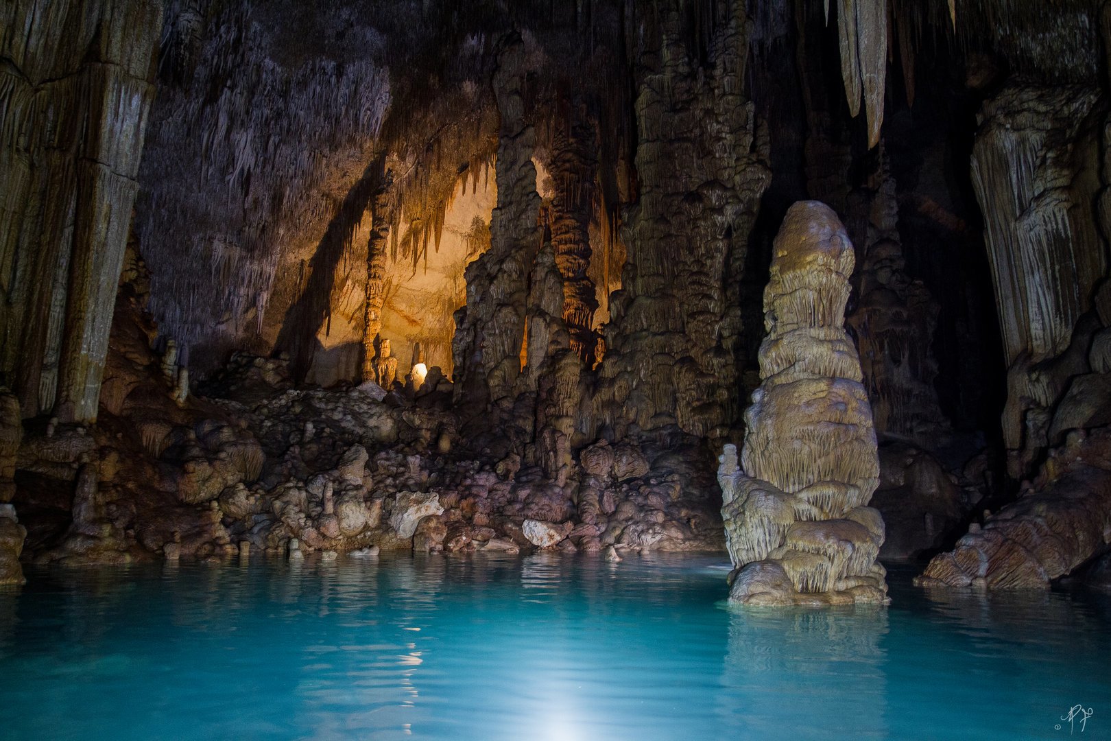 lake inside cave
