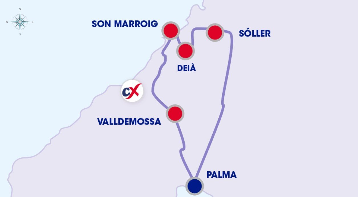 Itinerary of the excursion