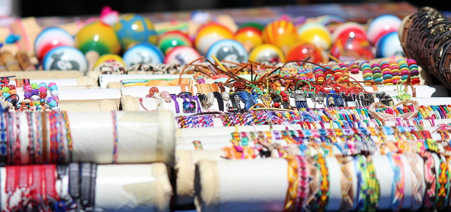 Many products on the biggest market of the island