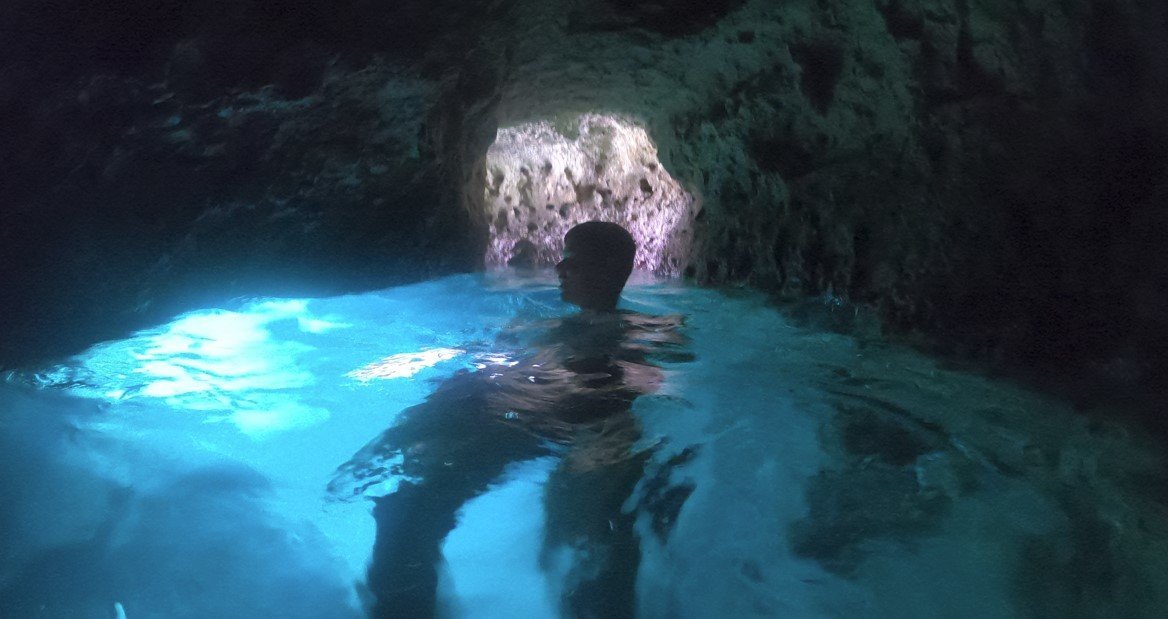 snorkel in the caves