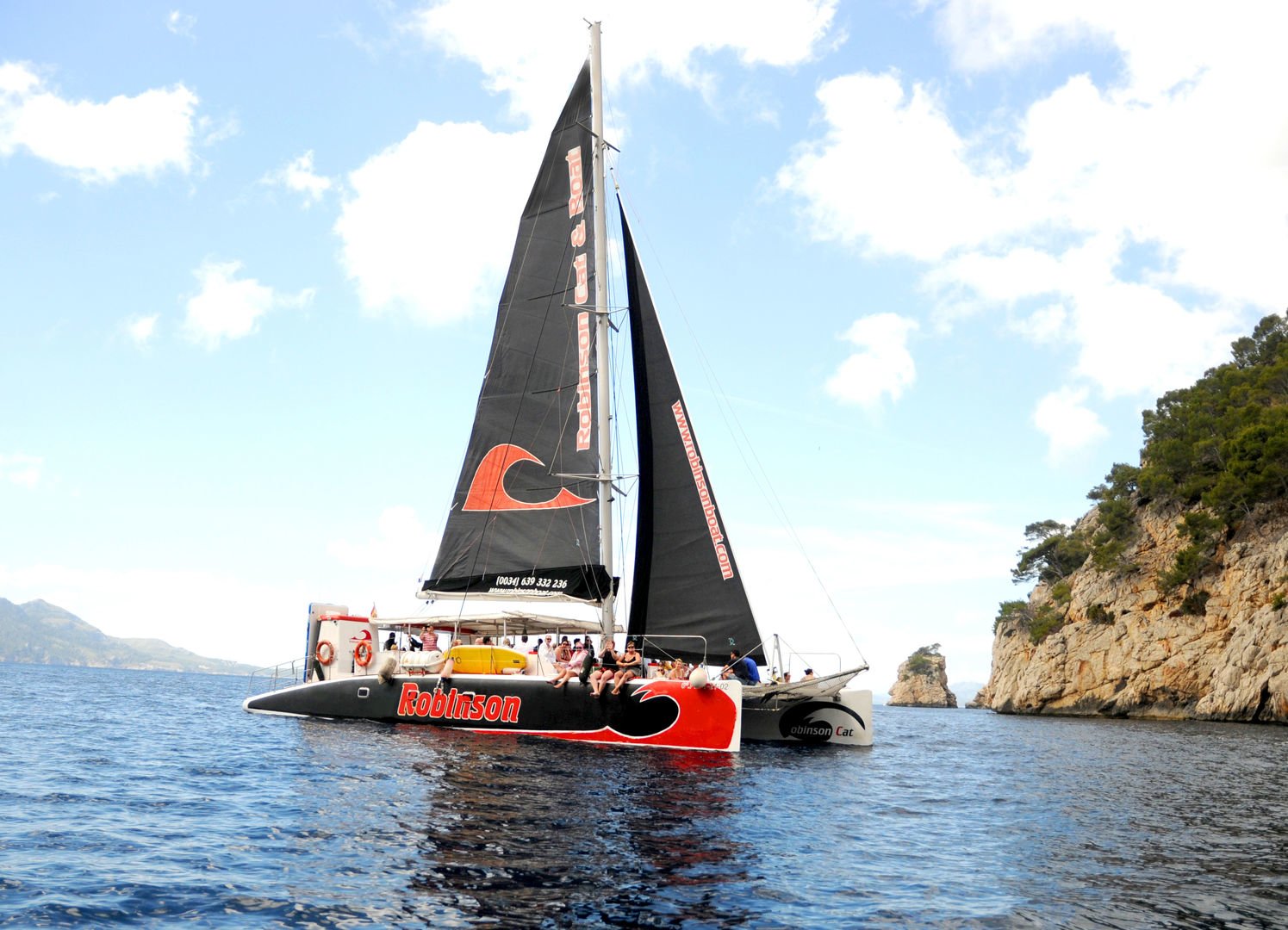 swimm off the sea from the catamaran