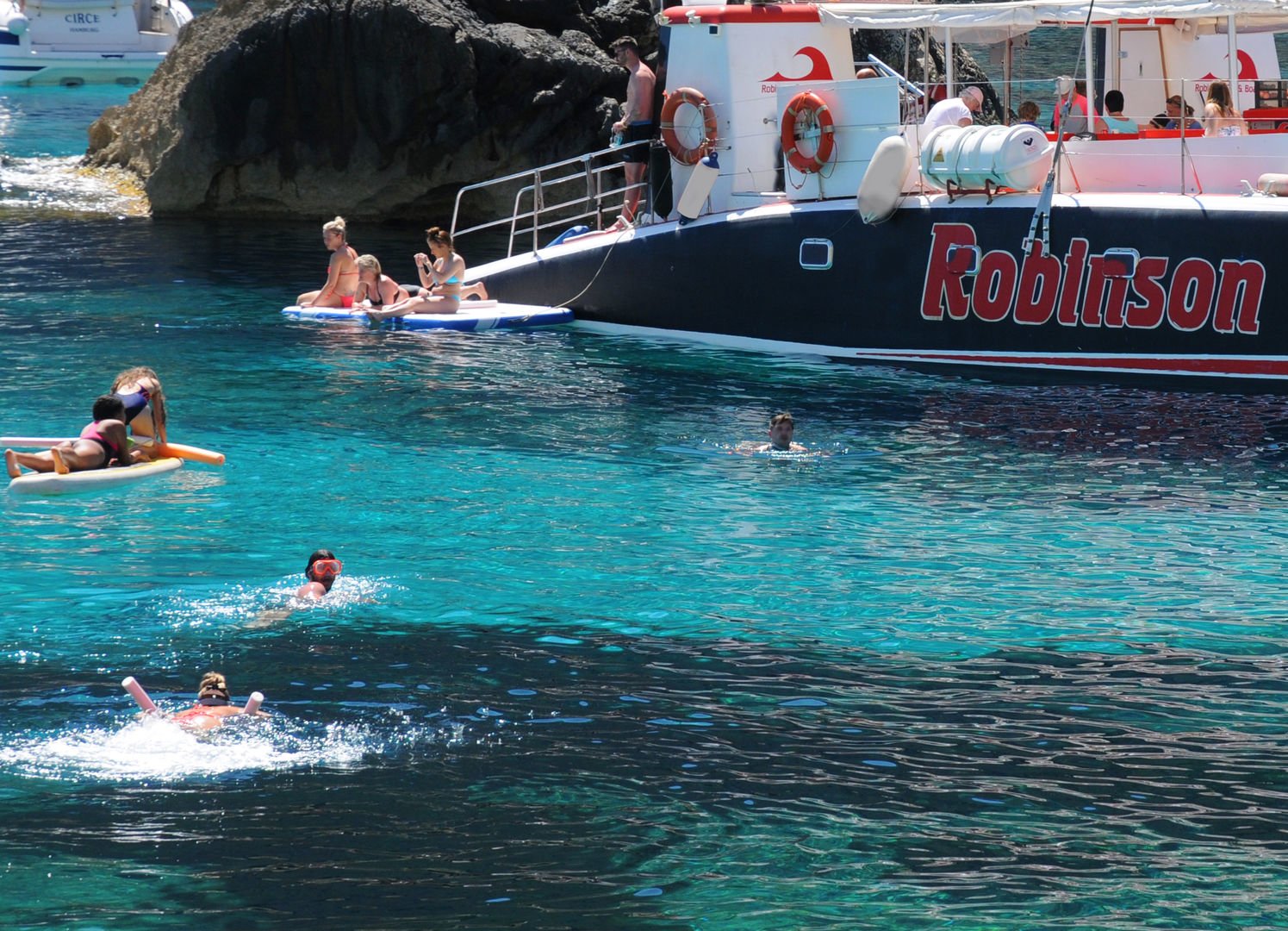 sailing on the catamaran