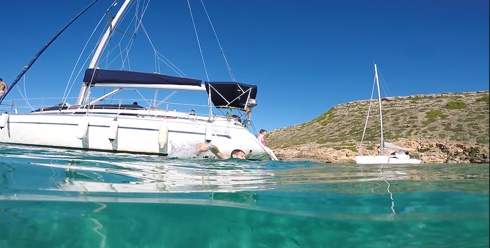 sailboat in bay palma