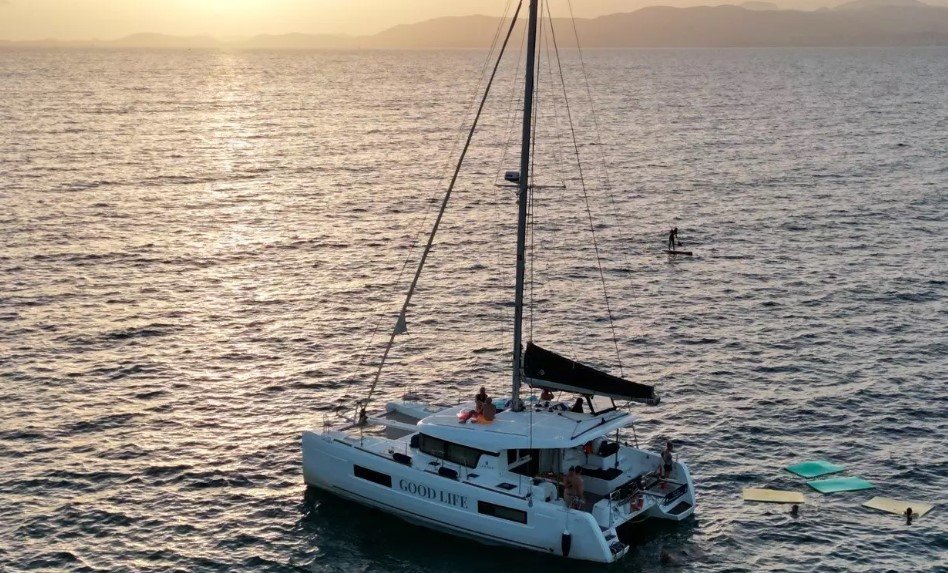 sunset catamaran